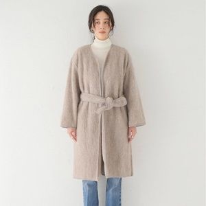 Women's Baserange Beige Belted Coat